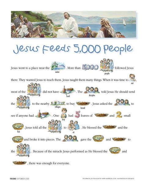 Jesus Feeds 5,000 (Elementary Lesson) .
